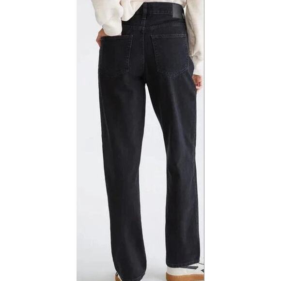 Aeropostale NWT High Rise Baggy Jeans Black Denim Womens Sz 12 90s Relaxed - Picture 2 of 16